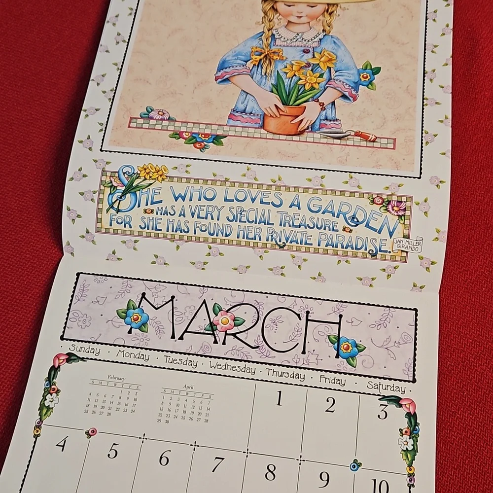 Lot of 3 Mary Englebreit calendars 2001 and 2002 NEW craft card making read